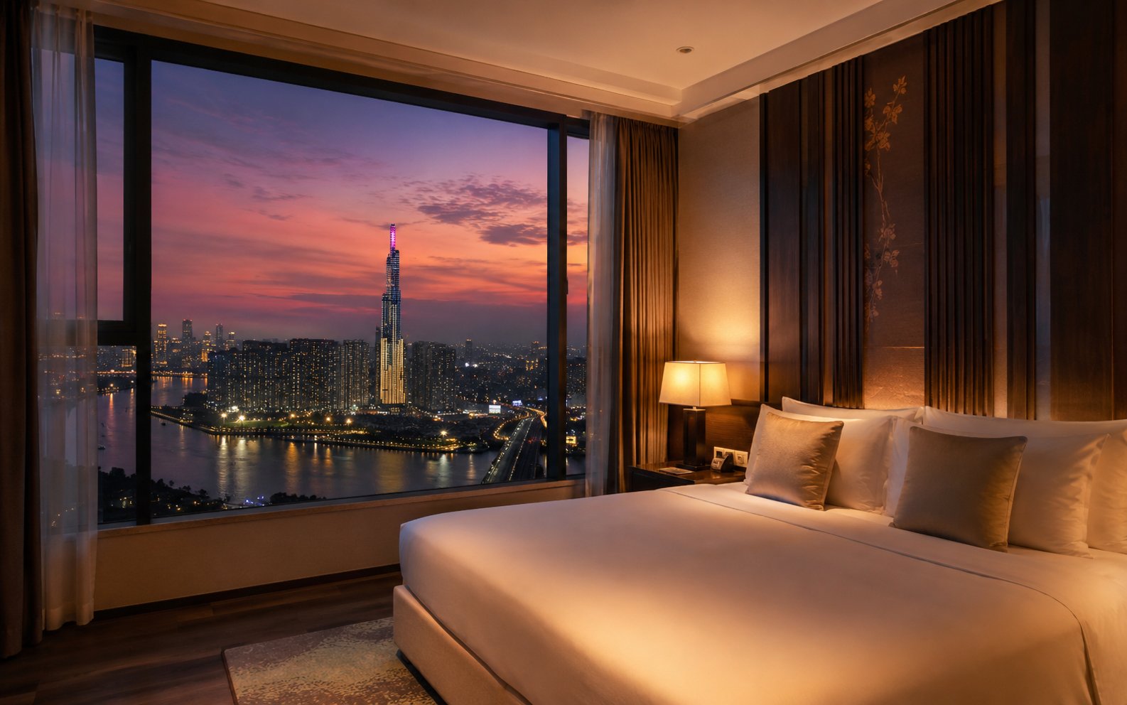 西貢河景套房夜景