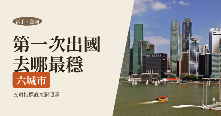 第一次出國去哪好｜六座城市五項指標比較，照你的狀況直接對照選