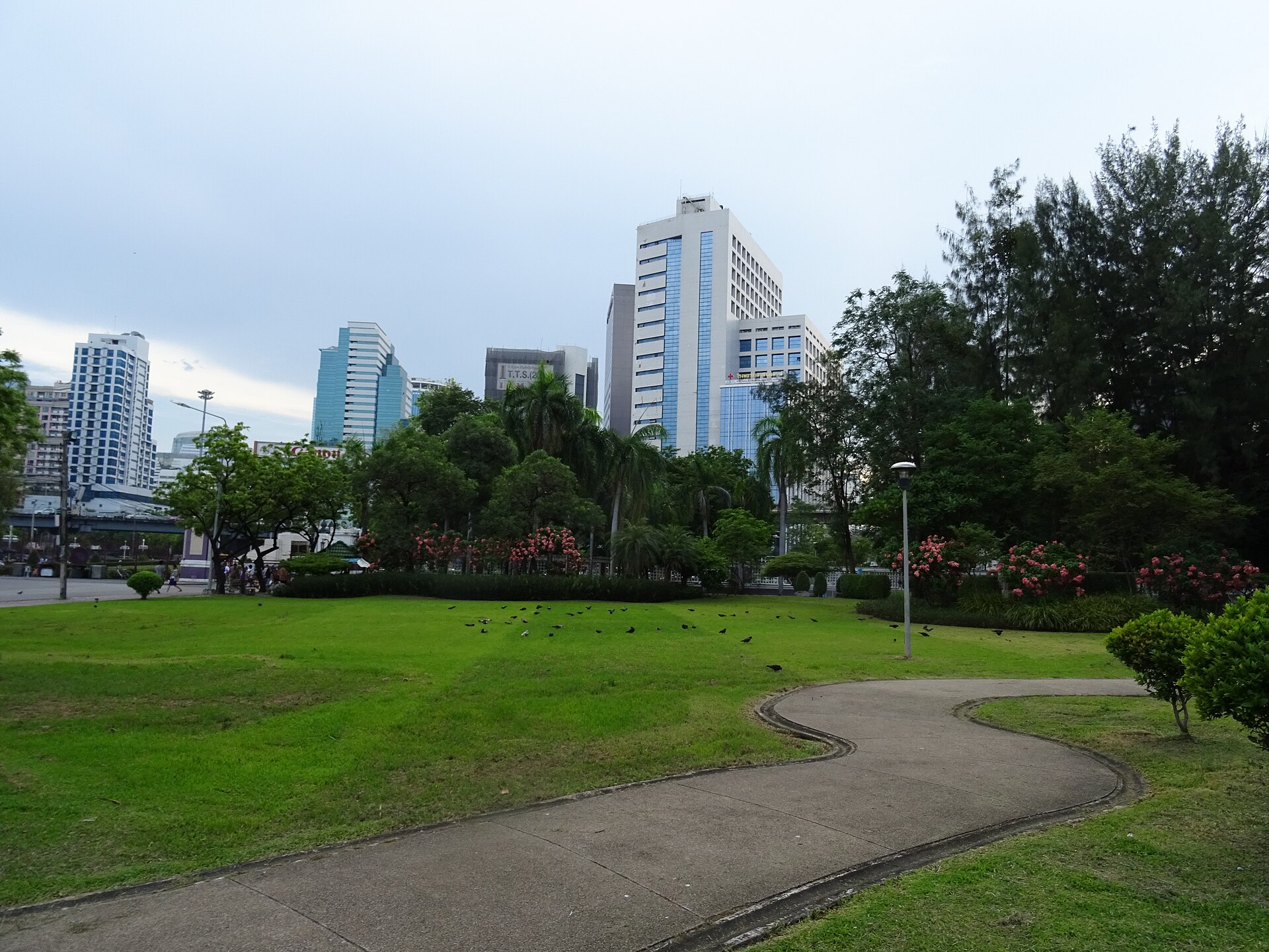 曼谷倫披尼公園夜景,離帕蓬一帶不遠的另一種夜晚選擇