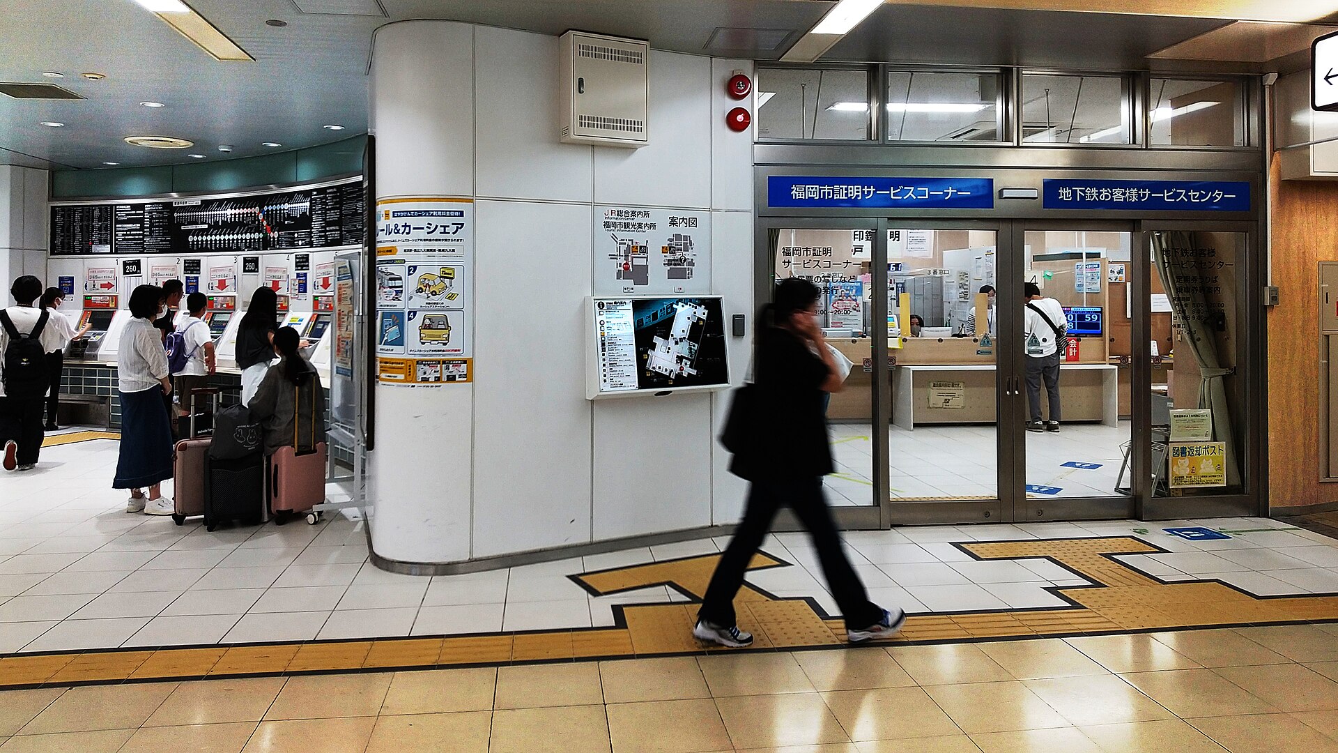 福岡市地下鐵空港線列車，中洲川端到博多天神