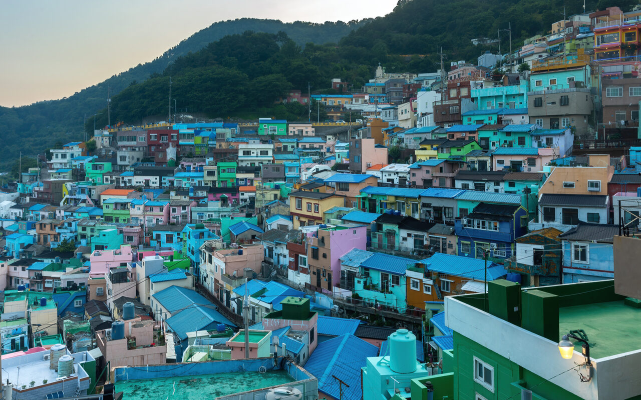 甘川洞文化村黃昏景色