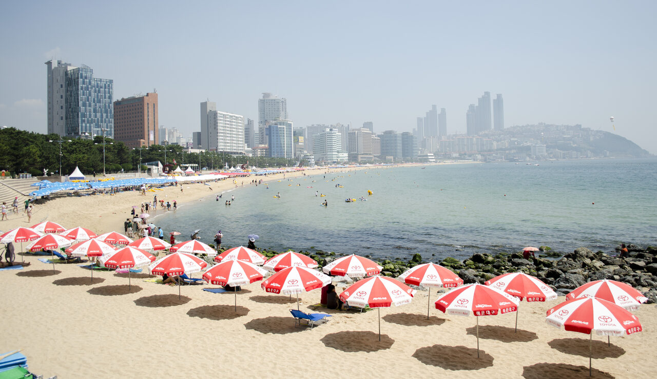 海雲台海水浴場白天景觀