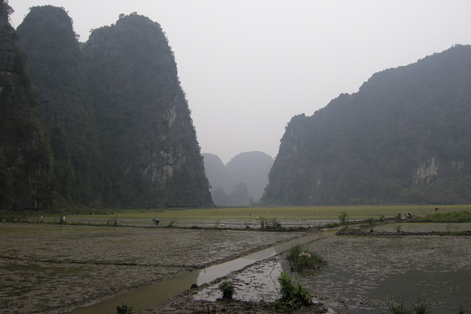 寧平石灰岩山脈全景