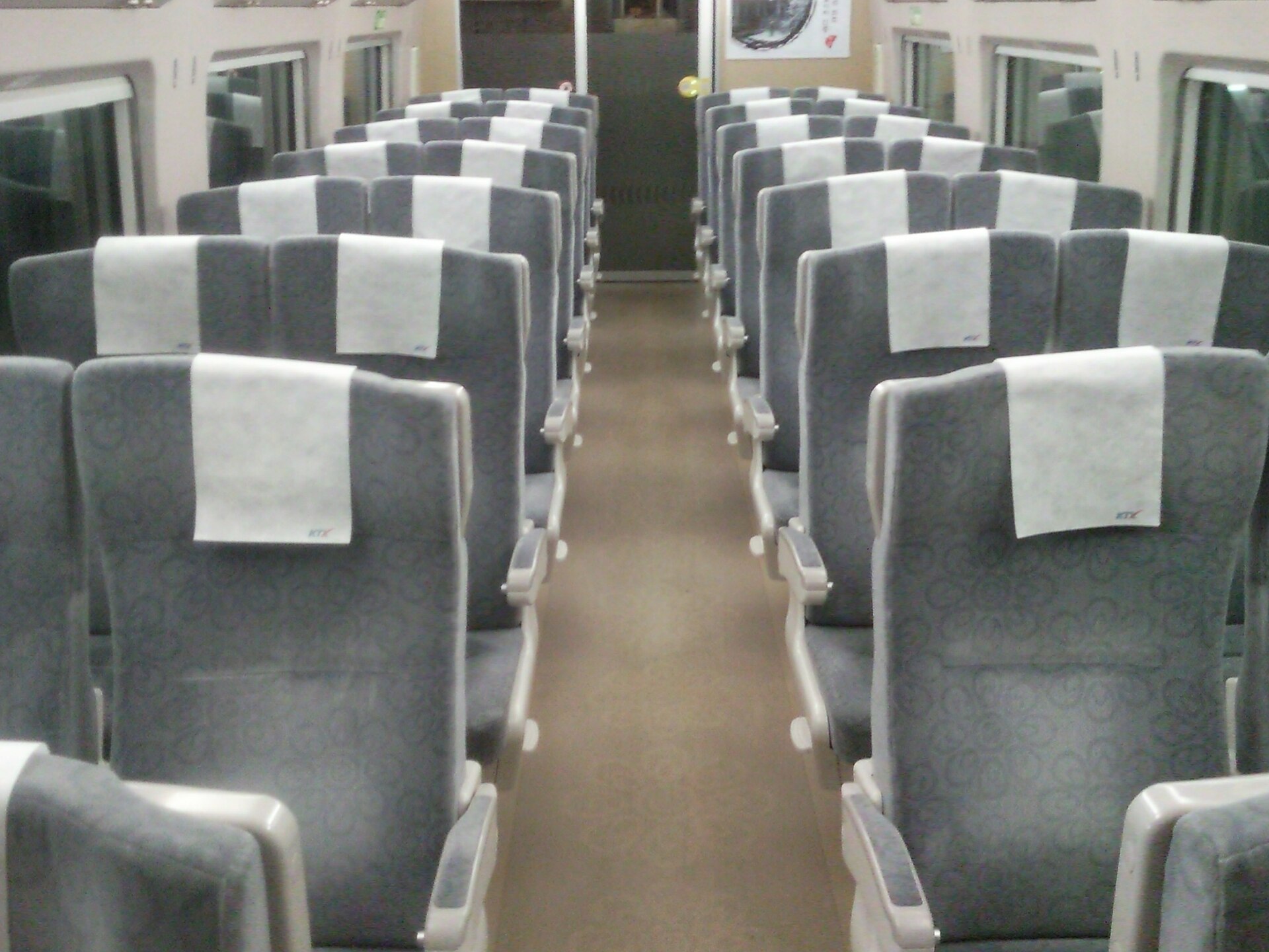 KTX 車廂座位,一個人搭首爾到釜山