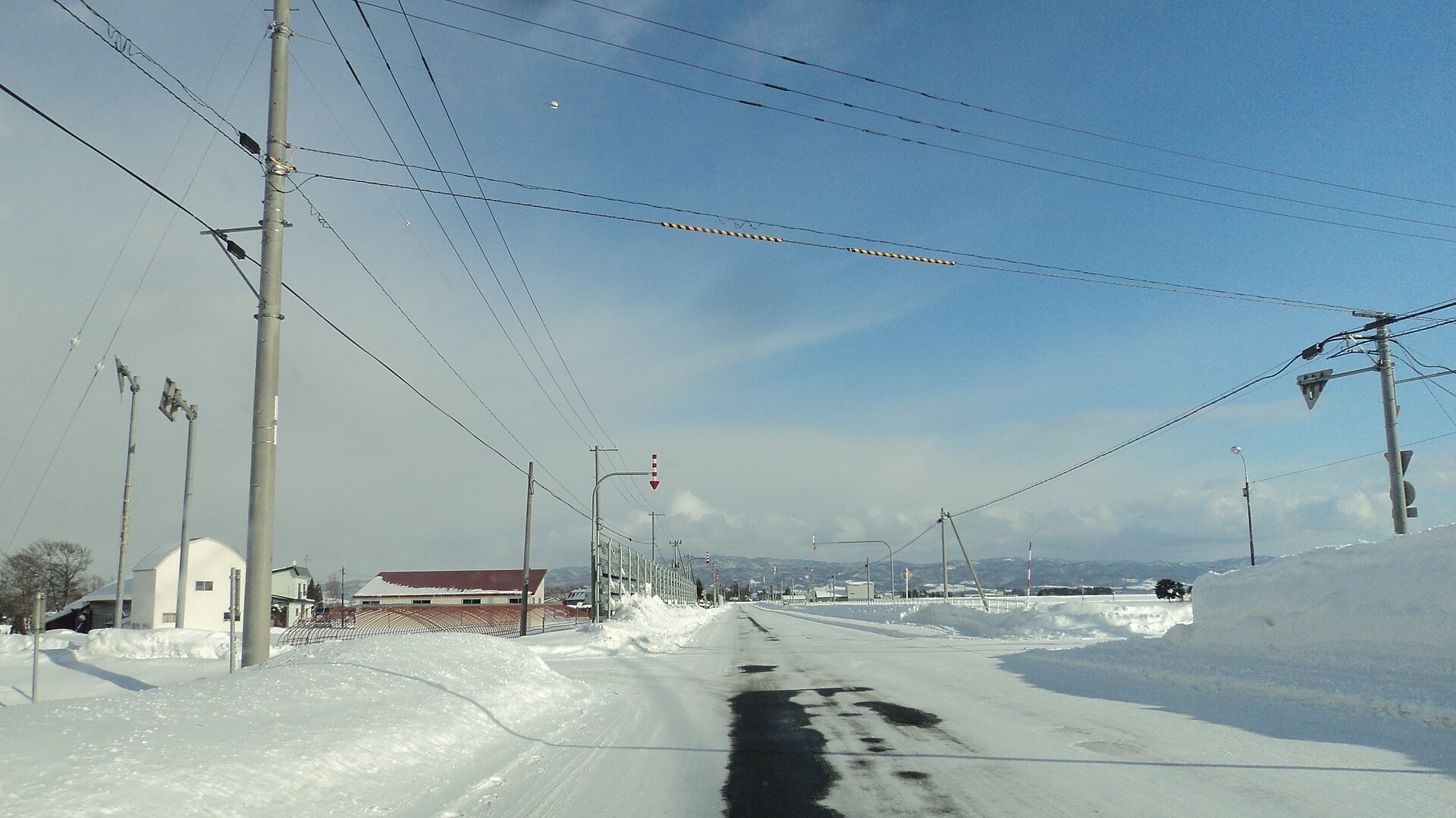 冬天北海道自駕 雪道 一個人